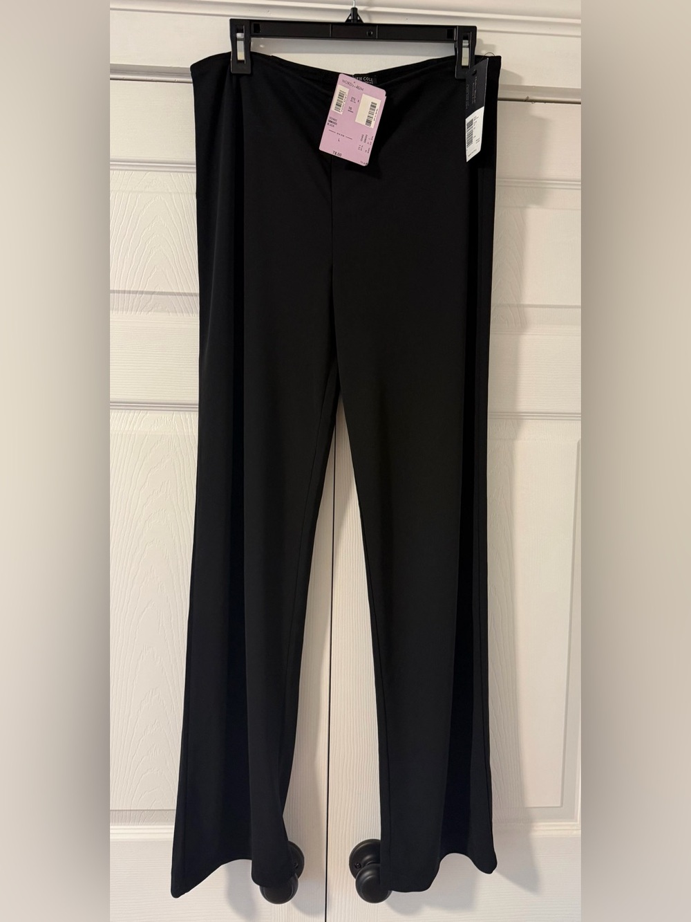 Kenneth Cole Black Wide-Leg Stretch Pants for Women